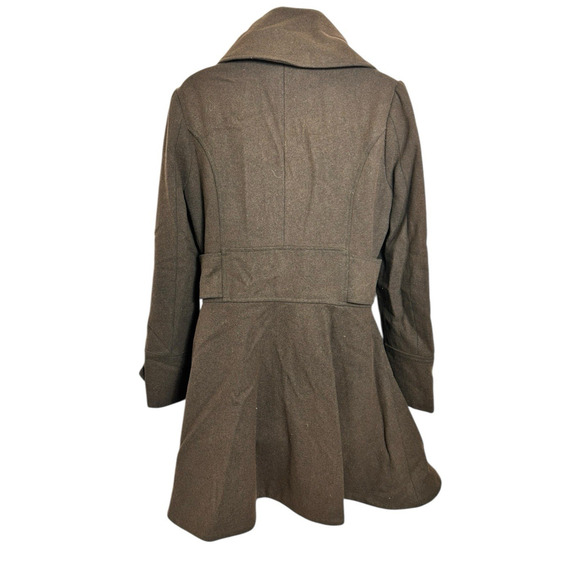 RD Style Wool Blend Brown Coat Sz M Dark Academia Corset Skirted Fit Whimsy Goth - Picture 5 of 10